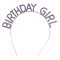 Mor Renk Kristal Taşlı Parlak Birthday Girl Yazılı Taç