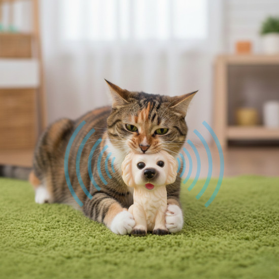 Evcil Hayvan Sesli Köpek Şeklinde Plastik Oyuncak 