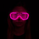 Pembe Led Işıklı Parti Gözlüğü - Neon 3 Modlu