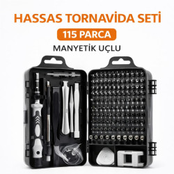115 Parça Manyetik Uçlu Hassas Tornavida Seti
