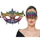 Rengarenk Dantel Kesim Gökkuşağı Balo Maskesi