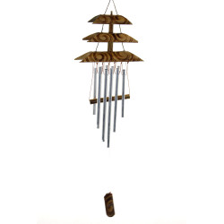 Bambu Metal Çanlı Rüzgar Çanı  Bambu Metal Çanlı Rüzgar Çanı