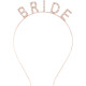 Rose Gold Bekarlığa Veda Kristal Taş Bride Tacı