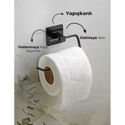 Metal Siyah Tuvalet Kağıtlığı  Metal Siyah Tuvalet Kağıtlığı