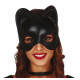 Siyah Deri Görünümlü Kedi Maskesi Siyah Deri Görünümlü Kedi Maskesi
