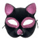 Siyah Renk Pembe Simli Kedi Maskesi