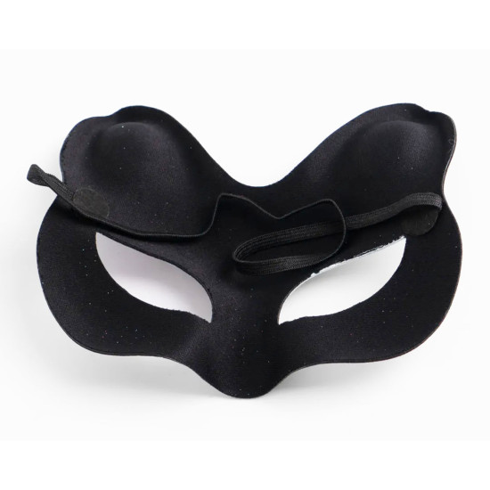 Siyah Süet Sarı Pembe Simli Kedi Maskesi Siyah Süet Sarı Pembe Simli Kedi Maskesi