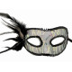 Siyah Yandan Tüylü Pul Payet Maskesi Siyah Yandan Tüylü Pul Payet Maskesi