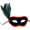 Siyah Süet Kaplama Parti Balo Maskesi