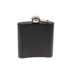 Siyah 6 oz Çelik Cep İçki Kanyak Matarası Siyah 6 oz Çelik Cep İçki Kanyak Matarası