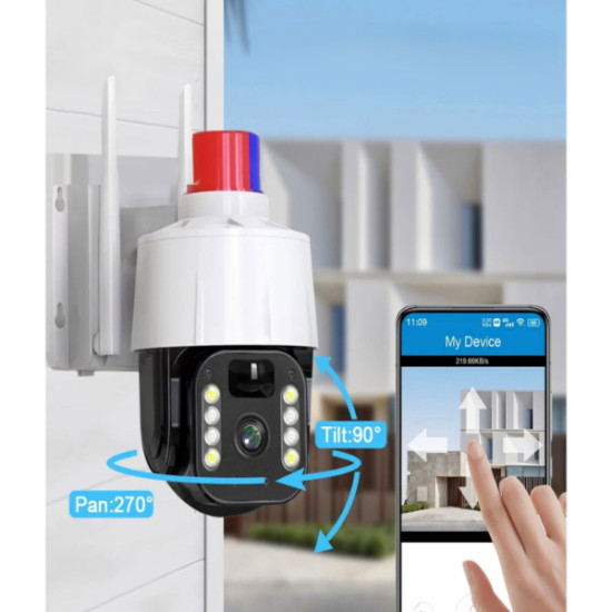 Güneş Enerjili Alarmlı Çakarlı Dış Mekan Güvenlik Kamerası Güneş Enerjili Alarmlı Çakarlı Dış Mekan Güvenlik Kamerası