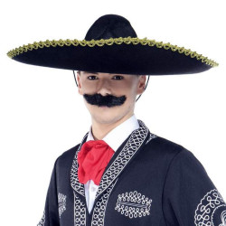 Sombrero Meksika Şapkası Altın Şeritli Yetişkin Boy  Sombrero Meksika Şapkası Altın Şeritli Yetişkin Boy