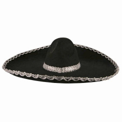 Sombrero Meksika Şapkası Gümüş Şeritli Yetişkin Boy  Sombrero Meksika Şapkası Gümüş Şeritli Yetişkin Boy