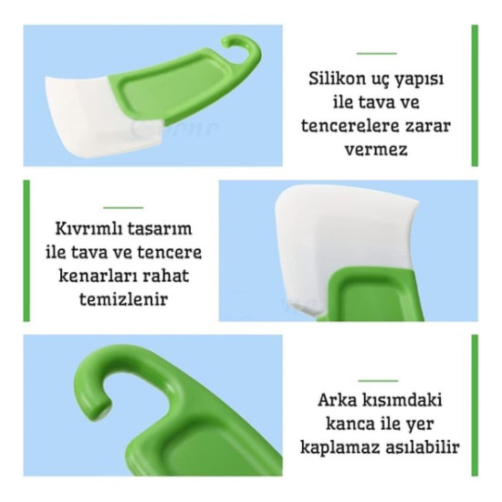 Silikon Uçlu Bulaşık Temizleme Kazıyıcı Spatula Silikon Uçlu Bulaşık Temizleme Kazıyıcı Spatula
