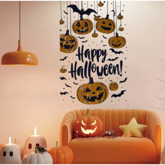 Halloween Temalı Balkabaklı Duvar Sticker Seti Halloween Temalı Balkabaklı Duvar Sticker Seti
