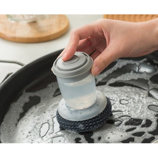 Deterjan Hazneli Telli Bulaşık Fırçası