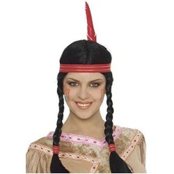 Tüylü Örgülü Kızılderili Parti Peruğu Tüylü Örgülü Kızılderili Parti Peruğu