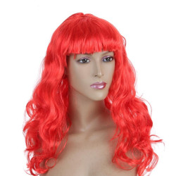 Dalgalı Kırmızı Peruk Saç Dalgalı Kırmızı Peruk Saç