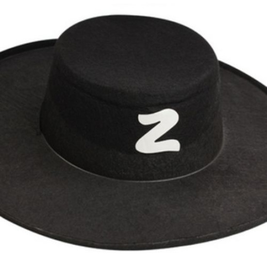 Zorro Şapka Maske Set Yetişkin Zorro Şapka Maske Set Yetişkin