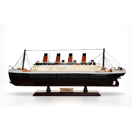 Özel Tasarım Ahşap Işıklı Titanik Gemi - Model 2