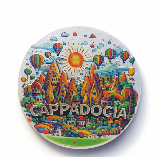 Kapadokya Temalı Silikon Buzdolabı Magneti Model 3