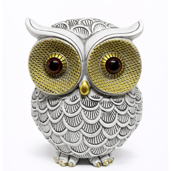 10x7 cm Polyester Baykuş Figürü