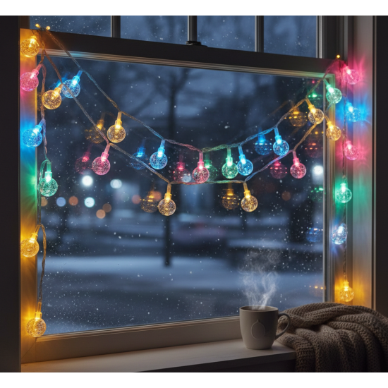 Kristal Top Gün Işığı Dekoratif Işık 5 Metre 28 LED