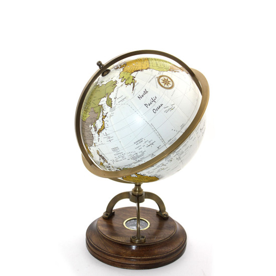 Pirinç Pusulalı Dünya Küresi