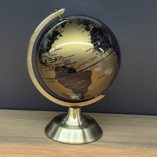 Metal Ayaklı Gold Dünya Küresi