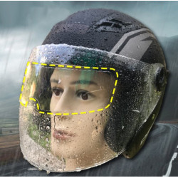 MOTOSIKLET  KASKI İÇIN YAĞMUR KAYDIRICI