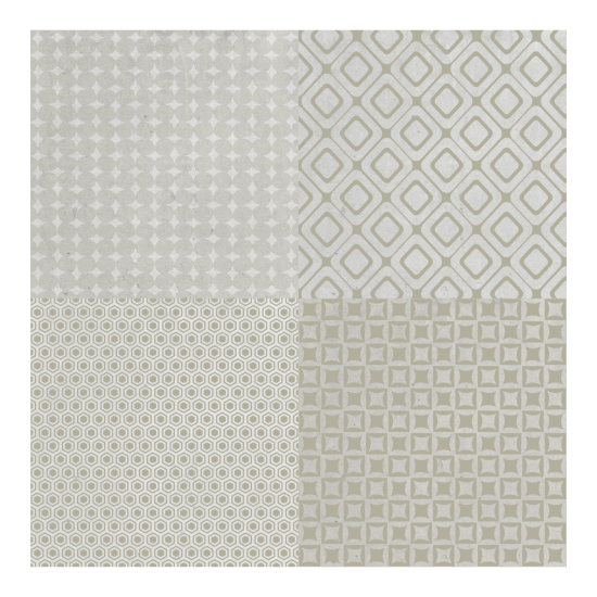 DecoHandy 30x30 cm Kendinden Yapışkanlı  Pvc Karo Mutfak Arası 4 Lü Karışık model  0,36m2