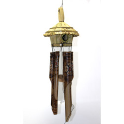 Hasır Kuş Yuvalı Bambu Çan 50 cm