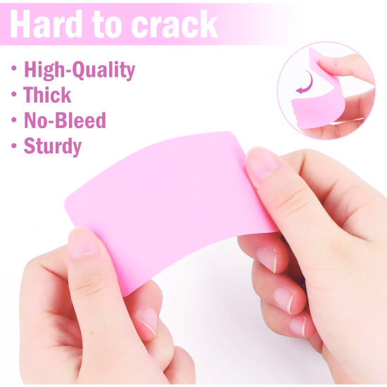 Boş Kelime Kartları 5x8 cm - 50 Adet Oval Kenarlı | Tabu & Not Kartları - Pembe