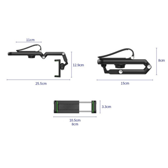 1080° Dönebilen Çok Fonksiyonlu Telefon Tutucu