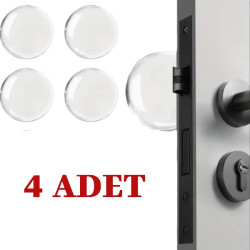 Şeffaf Silikon Mobilya ve Kapı Durdurucu Darbe Pedi 4'lü Set