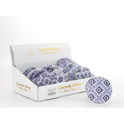 Taşlı Nazar Boncuklu Yuvarlak El Aynası İnce