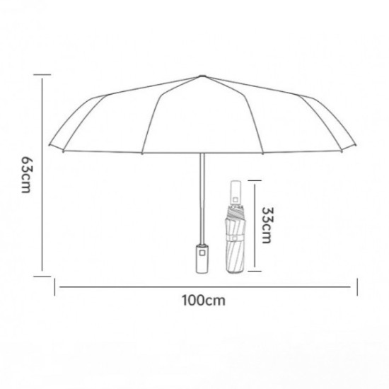 Siyah El Fenerli Şemsiye