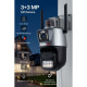 3 MP + 3 MP Çift Lens Wi-Fi TF Kart Girişli Güvenlik Kamerası
