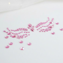 Pembe Taşlı Makyaj Yüz Süsü