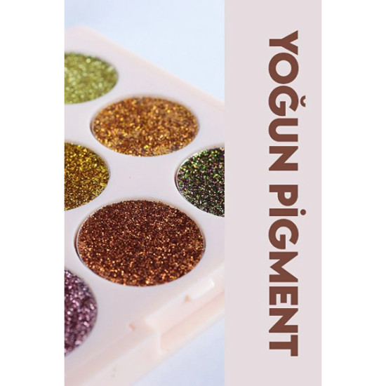 9 Renk Glitter Diamond Far Paleti - 2'li Set