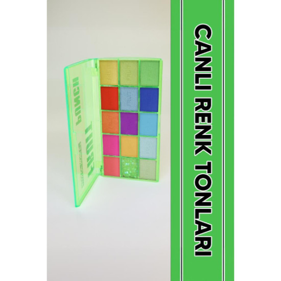 15 Renkli Sedefli Mat Far Paleti - 2'li Set