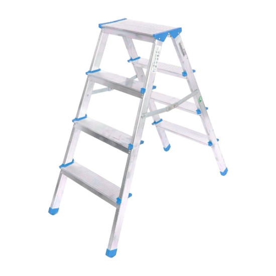 4+4 Çift Basamaklı Alüminyum Metal Merdiven