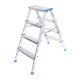 4+4 Çift Basamaklı Alüminyum Metal Merdiven
