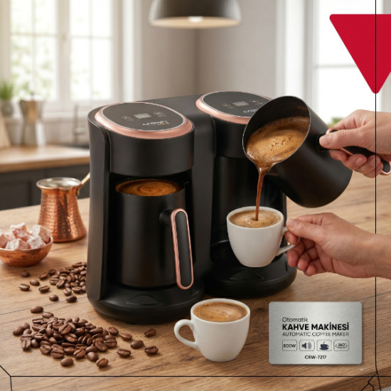 İkili Otomatik Türk Kahve Makinesi
