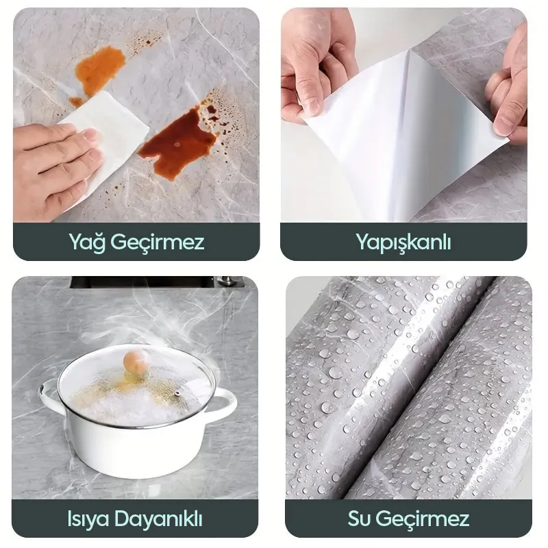 Mermer Desenli Kaplama Kağıdı 5 Metre Mermer Desenli Kaplama Kağıdı 5 Metre