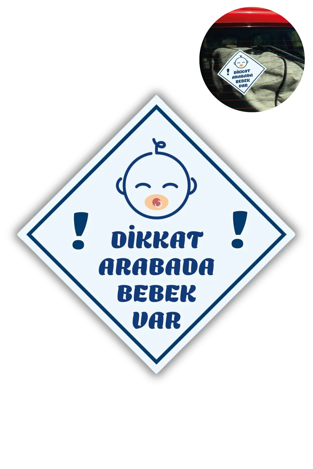 "DİKKAT ARABADA ERKEK BEBEK VAR - EMZİKLİ" Uyarı Stickerı | Araba Camı İçin 10x10 cm Etiket "DİKKAT ARABADA ERKEK BEBEK VAR - EMZİKLİ" Uyarı Stickerı | Araba Camı İçin 10x10 cm Etiket