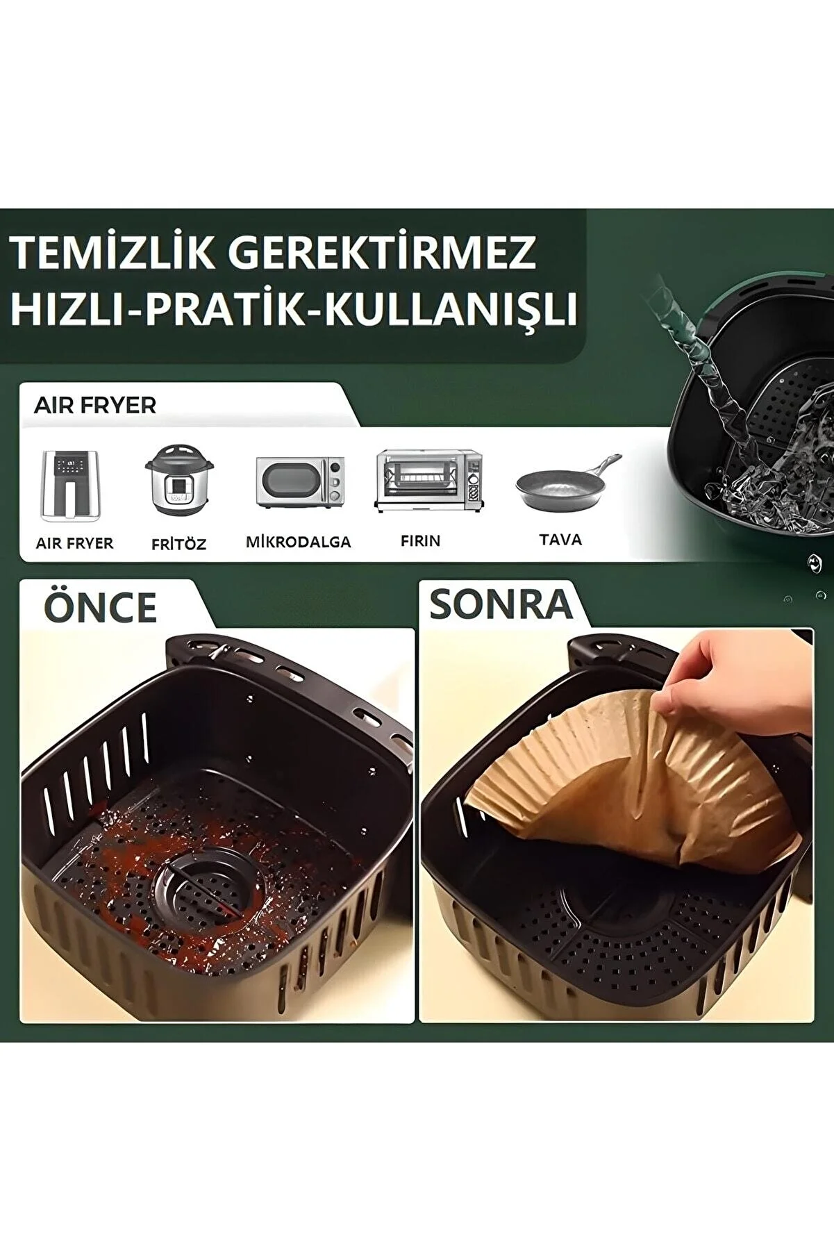 Fritöz Pişirme Kağıdı 50 Adet Fritöz Pişirme Kağıdı 50 Adet