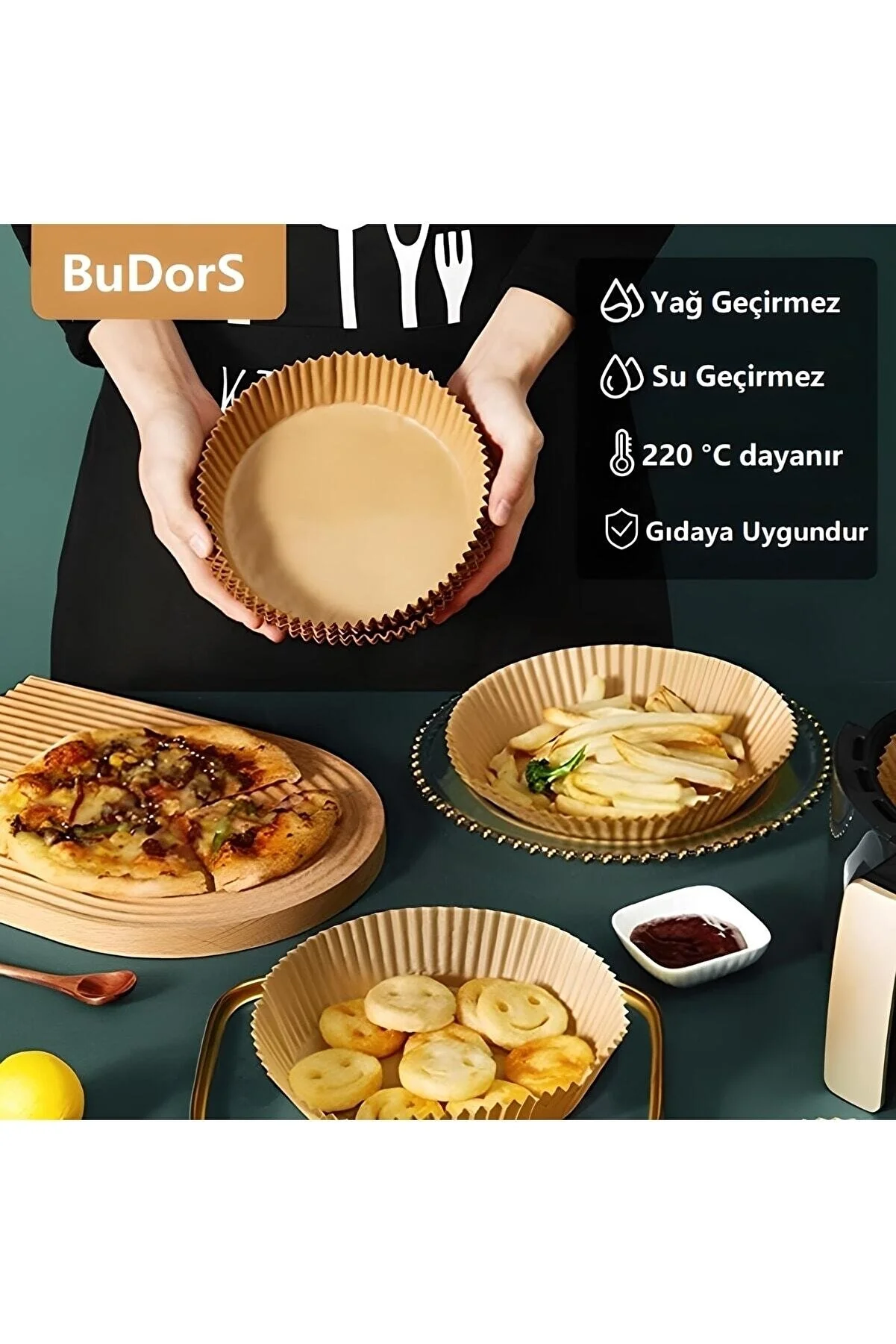 Fritöz Pişirme Kağıdı 50 Adet Fritöz Pişirme Kağıdı 50 Adet