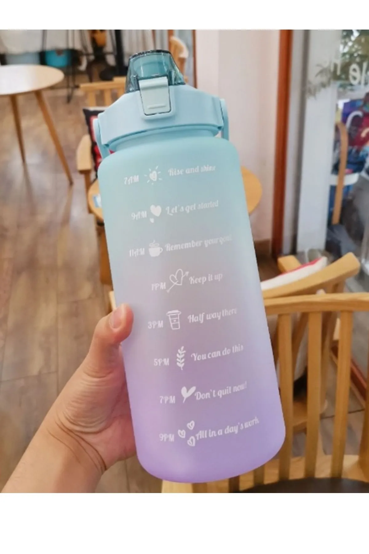 Günlük Motivasyon Su Matarası 2 Litre Günlük Motivasyon Su Matarası 2 Litre