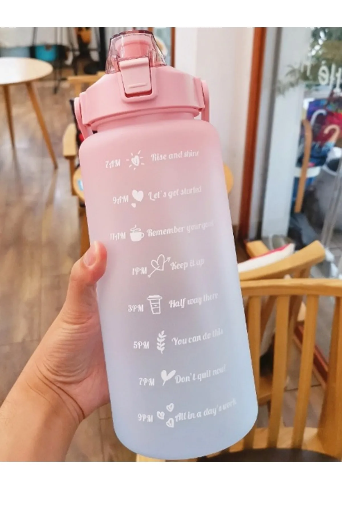 Günlük Motivasyon Su Matarası 2 Litre Günlük Motivasyon Su Matarası 2 Litre